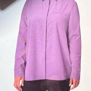 Elegant Women's Purple Button Down Shirt